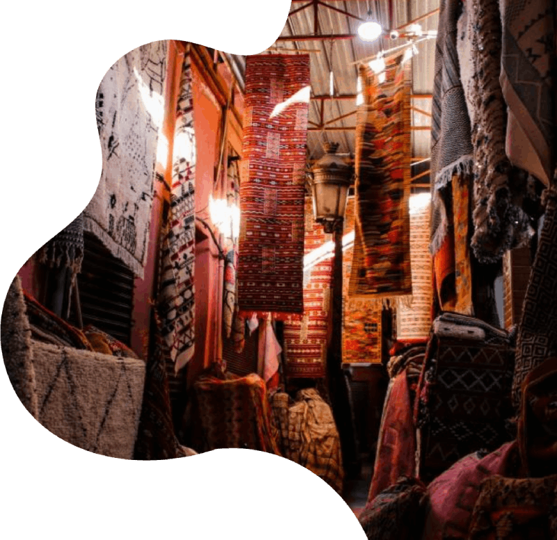 Teppiche in einem Markt
